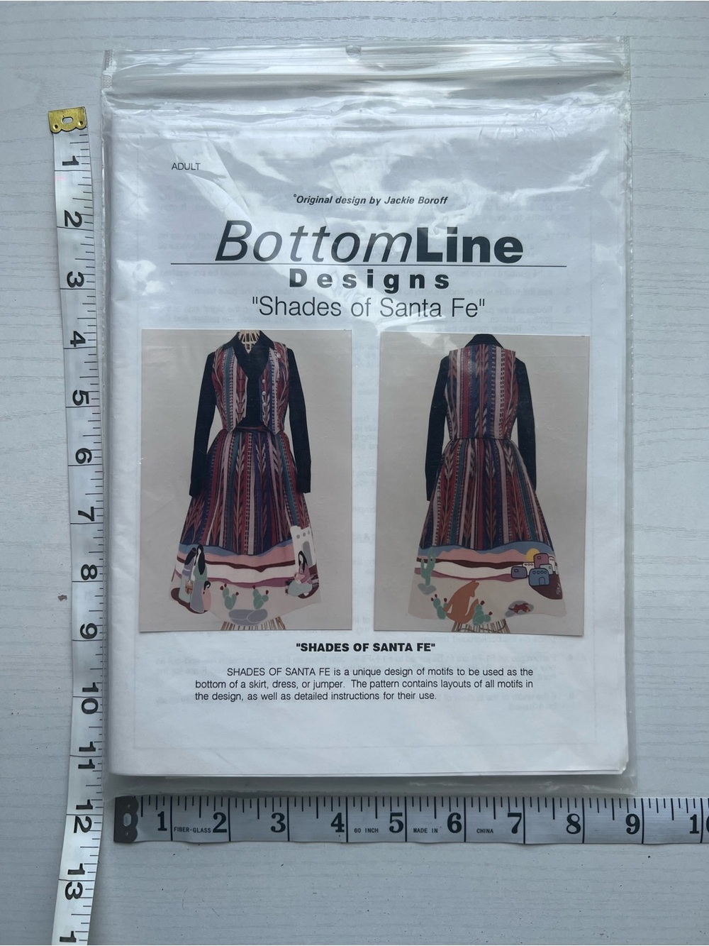 BottomLine Designs Shades Santa Fe Jackie Boroff Applique Sewing Pattern Adult - Picture 5 of 6